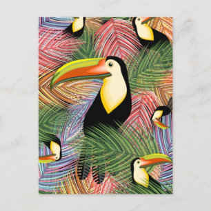 Carte Postale Toucans sur la Jungle Exotic Summer Motif