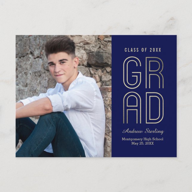 Carte postale Touch of Class Graduation Faire-part (Devant)