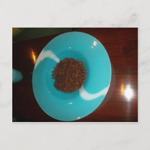 Carte Postale Touch of the Sea : A Cyan Bowl of Coffee