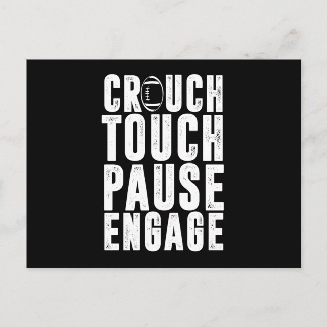 Carte Postale Touche Crouch Pause Engage Rugby Player Team Cadea (Devant)