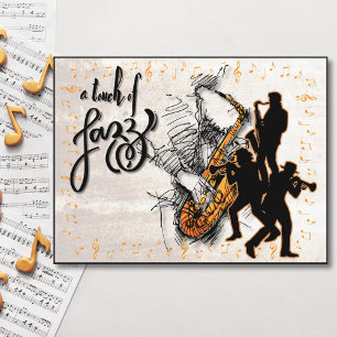 Carte Postale Touche de Jazz - Saxophone élégant