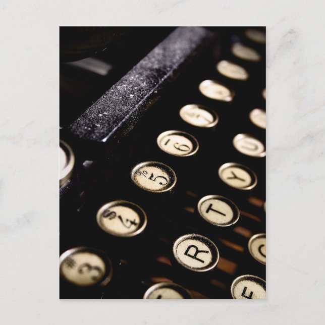 Carte postale Touches de machine à écrire vintages (Devant)