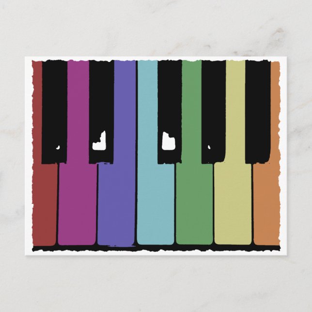 Carte Postale Touches de piano (Devant)