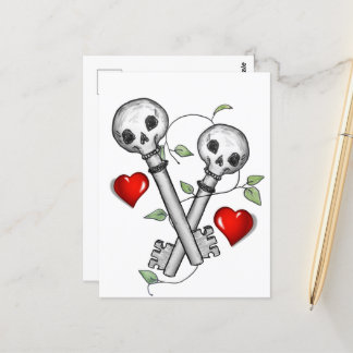 Carte Postale Touches de squelette