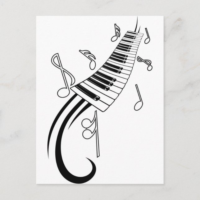 Carte Postale Touches musicales (Devant)