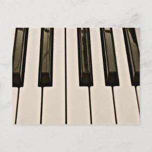 Carte Postale touches piano HDR vintage look clavier électrique