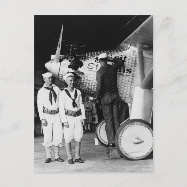 Carte Postale Touching Up Spirit of St Louis : 1927 (Devant)