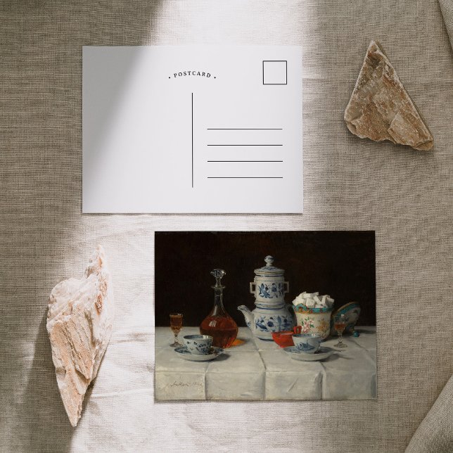 Carte Postale Toujours la vie avec le cadre de café | Albert Ank (Créateur téléchargé)