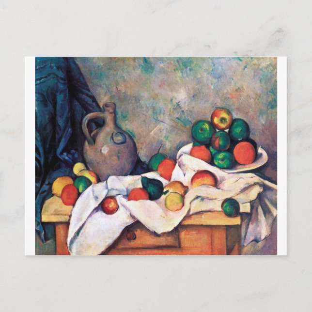 Carte Postale Toujours la vie avec les fruits, Paul Cezanne (Devant)