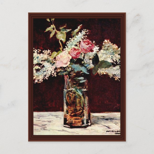 Carte Postale Toujours Lilacs Et Roses De Manet Edouard (Devant)