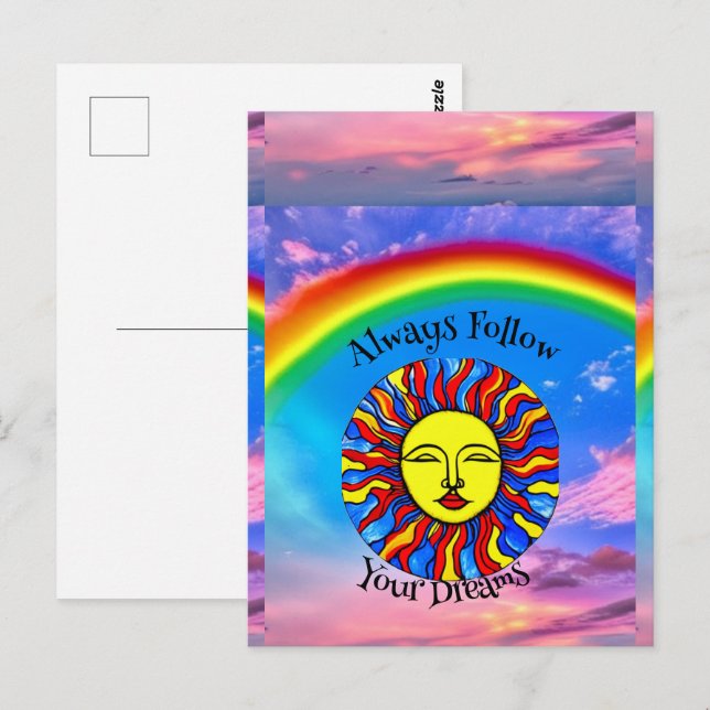 Carte Postale Toujours suivre vos rêves (Devant / Derrière)