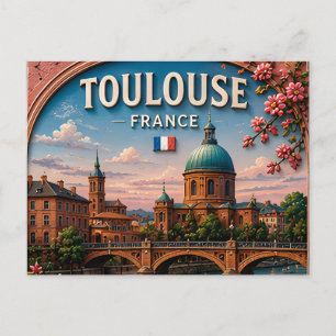 Carte Postale 🌇 Toulouse France Ville Historique Et Coucher De