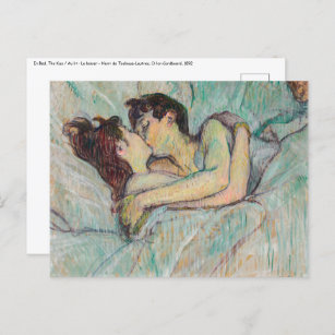 Carte Postale Toulouse-Lautrec - En Lit, Baiser