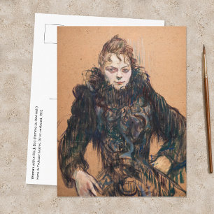Carte Postale Toulouse-Lautrec - Femme au boa noir