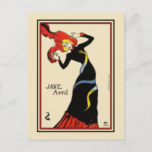 Carte postale : Toulouse Lautrec - Jane Avril