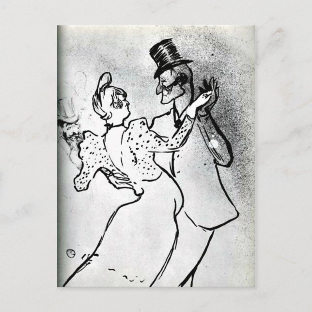 Carte Postale Toulouse-Lautrec : La Goulue et Valentin, Valse (Devant)