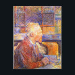Carte postale : Toulouse-Lautrec Portrait de Van G<br><div class="desc">Cette carte postale présente un portrait de Vincent Van Gogh réalisé par le célèbre artiste français Henri de Toulouse Lautrec. L'oeuvre d'origine pastel,  réalisée en 1887,  est accrochée au musée Van Gogh à Amsterdam,  Pays-Bas.</div>