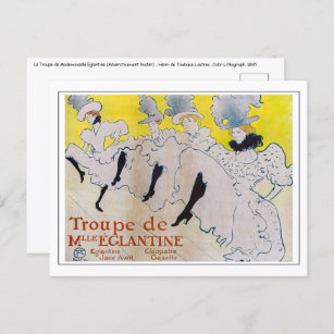 Carte Postale Toulouse-Lautrec - Troupe de Mlle Eglantine