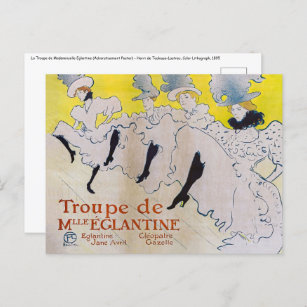 Carte Postale Toulouse-Lautrec - Troupe de Mlle Eglantine