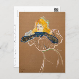 Carte Postale Toulouse-Lautrec - Yvette Guilbert Singing