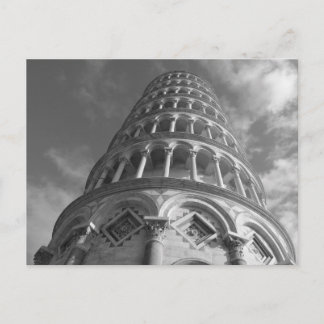 Carte Postale Tour blanche noire de Pise Italie