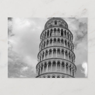 Carte Postale Tour blanche noire de Pise Italie