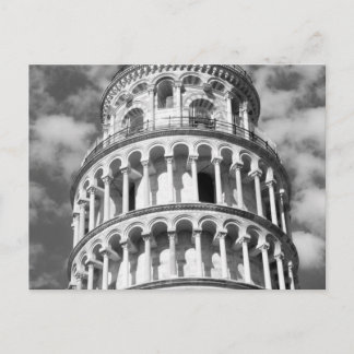 Carte Postale Tour blanche noire de Pise Italie