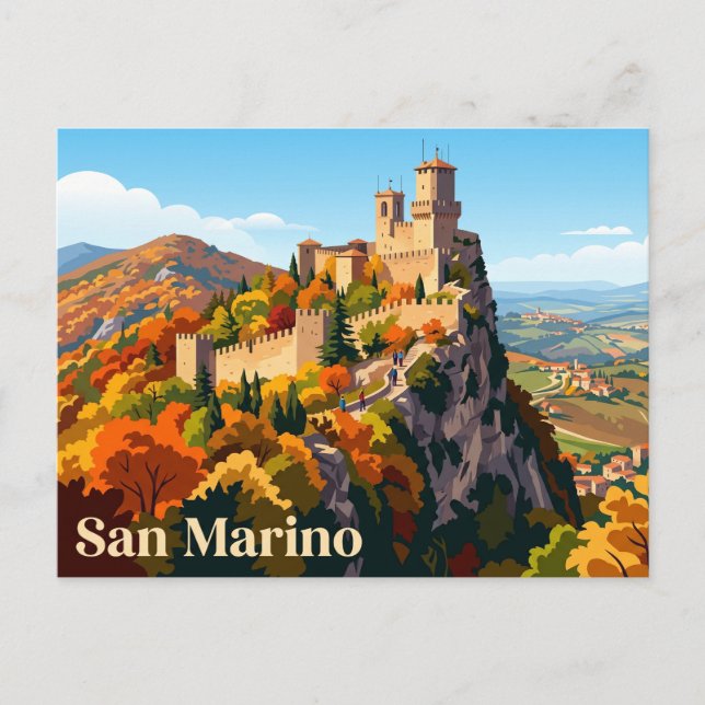 Carte Postale Tour Cesta Saint-Marin (Devant)