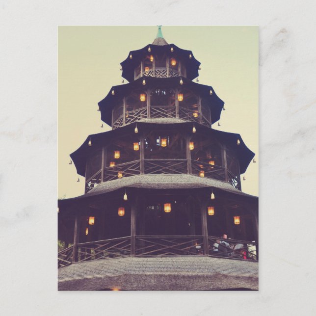 Carte Postale Tour chinoise de Munich (Devant)