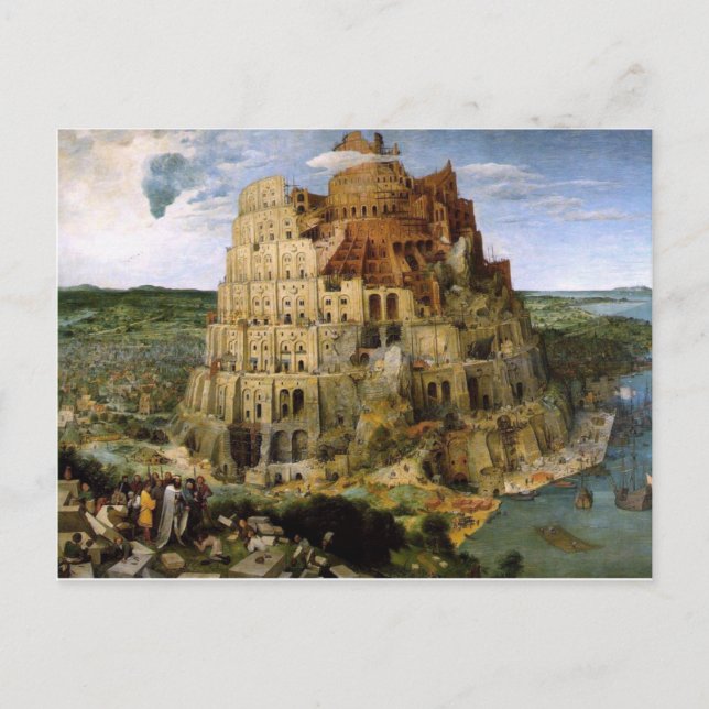 Carte Postale Tour de Babel par Brueghel (Devant)