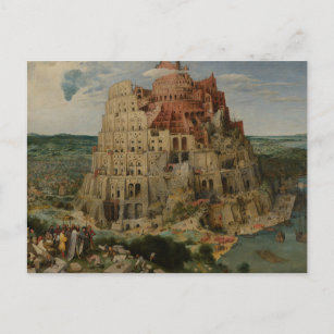 Carte Postale Tour de Babel par Peter Bruegel l'Ancien