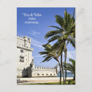Carte Postale Tour de Belém, Lisbonne, Portugal
