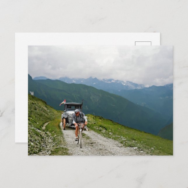 Carte Postale Tour de France 1925 Rider inconnu Col d'Aubisque (Devant / Derrière)