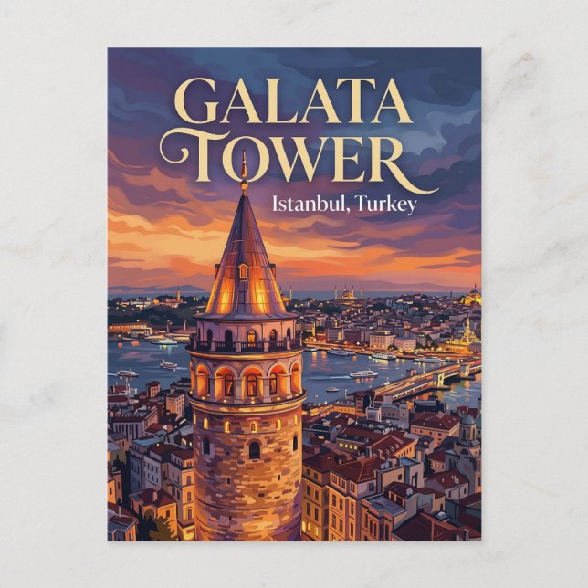 Carte Postale Tour de Galata, Istanbul, Marmara (Devant)