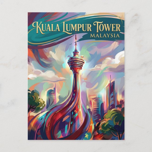 Carte Postale Tour de Kuala Lumpur Malaisie (Devant)