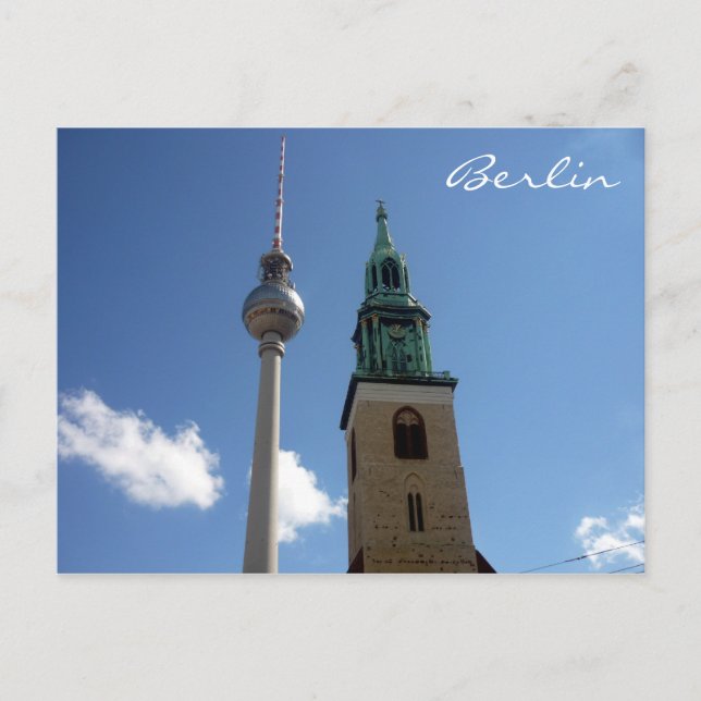 Carte Postale tour de la Fernsehturm (Devant)