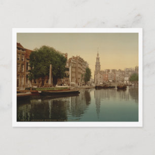 Carte Postale Tour de la Monnaie, Amsterdam, Pays-Bas