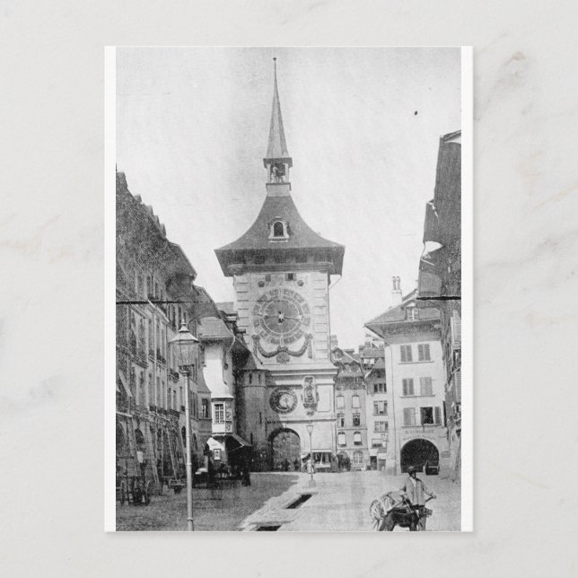 Carte Postale Tour de l'Horloge, Berne, Suisse ca. 1890 (Devant)