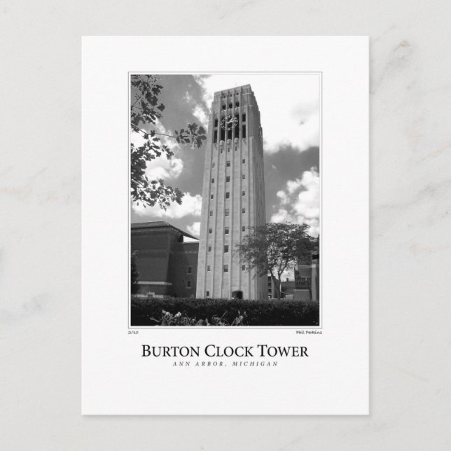 Carte Postale Tour de l'horloge Burton (Devant)
