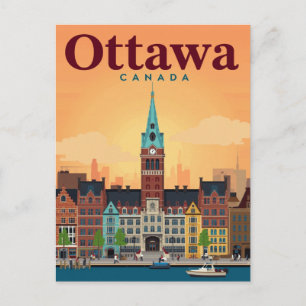 Carte Postale Tour de l'horloge d'Ottawa ByWard Market