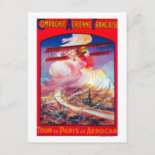 Carte Postale Tour de Paris, France en Aerocar PosterEurope