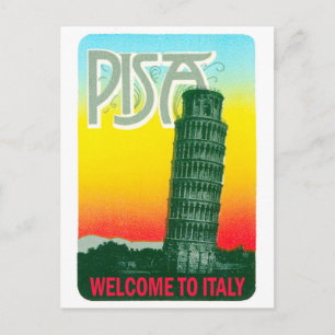 Carte Postale Tour de Pise, Italie, voyage vintage