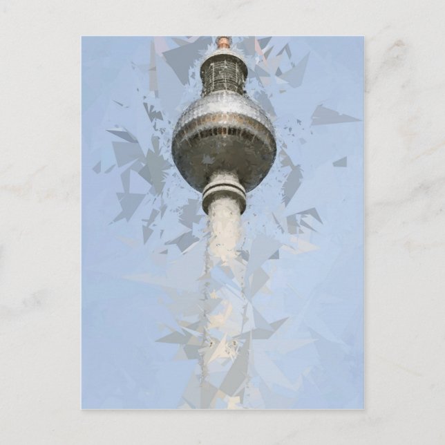 Carte Postale Tour de télévision de Berlin (Devant)