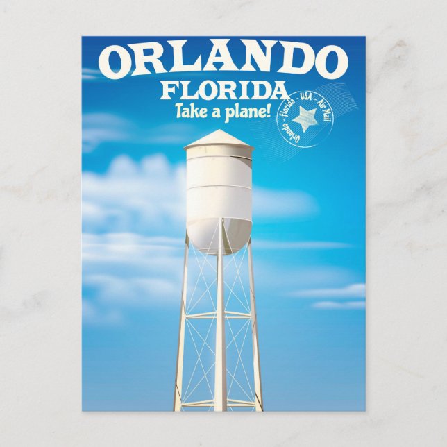 Carte Postale Tour d'eau d'Orlando, Floride, impression de voyag (Devant)