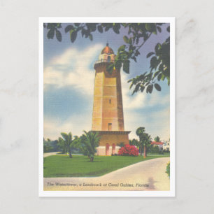 Carte Postale Tour d'eau vintage Coral Gables Floride
