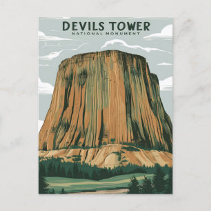 Carte Postale Tour Devils Monument National Styliste Peinture
