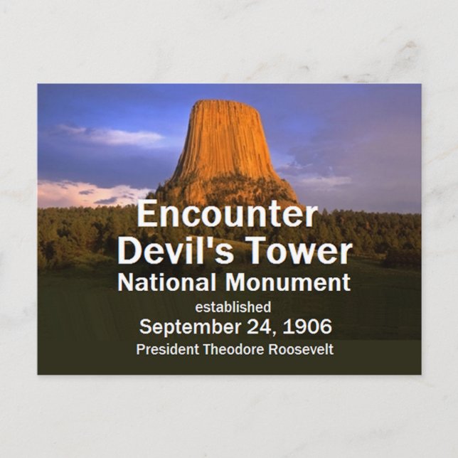 Carte Postale Tour du diable WYOMING (Devant)