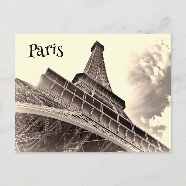 Carte Postale Tour Eiffel à Paris (Devant)