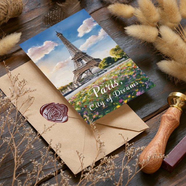 Carte Postale Tour Eiffel au lever du soleil à Paris (Créateur téléchargé)