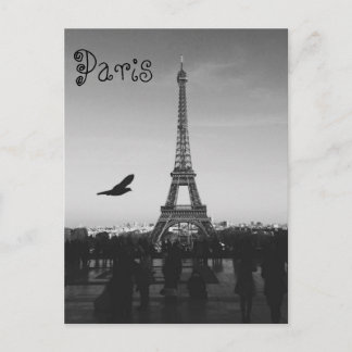 Carte Postale Tour Eiffel B&W